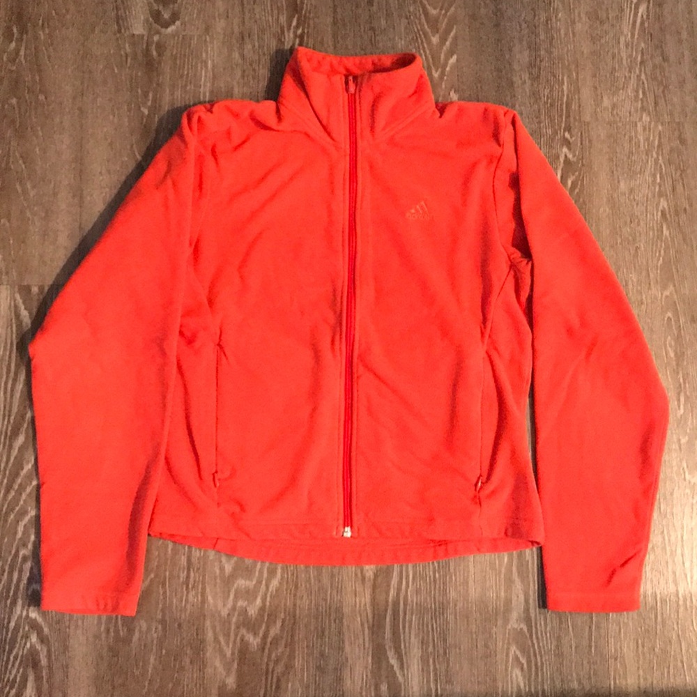 Adidas orange fleece sweatshirt